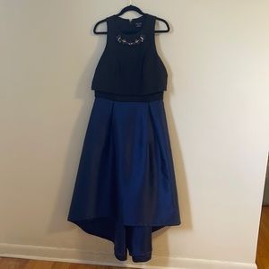City chic hi-low evening dress